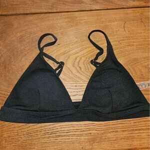 Black Junior Bikini Top Size Large Swimwear Like New Condition